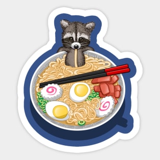 Raccoon Ramen Sticker